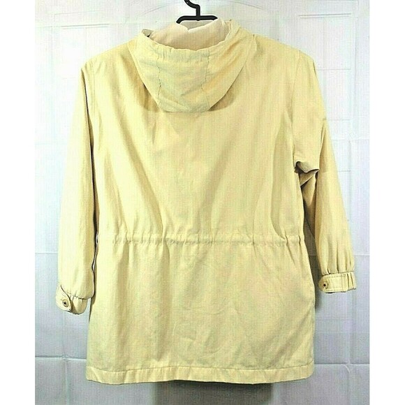 Larry Levine Sport Jacket Yellow Hooded Hoodie Lined Coat Womens Size S - Picture 5 of 7
